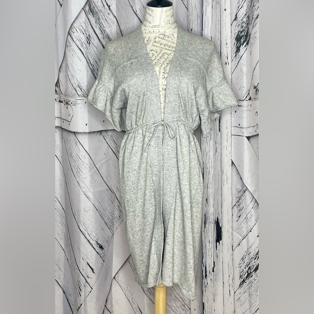 𝅺Lutz & Patmos Cotton/Cashmere Tie Front Cardigan Gray S